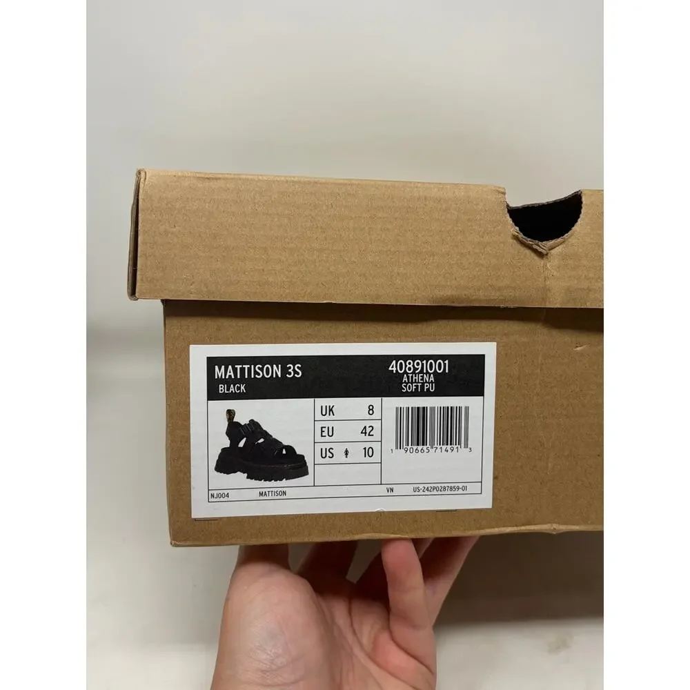 NEW Dr Martens Mattison 3 Strap Platform Sandals Size US 10 Women’s